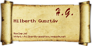 Hilberth Gusztáv névjegykártya