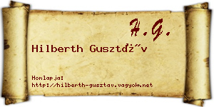 Hilberth Gusztáv névjegykártya