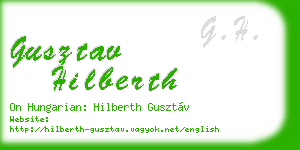 gusztav hilberth business card